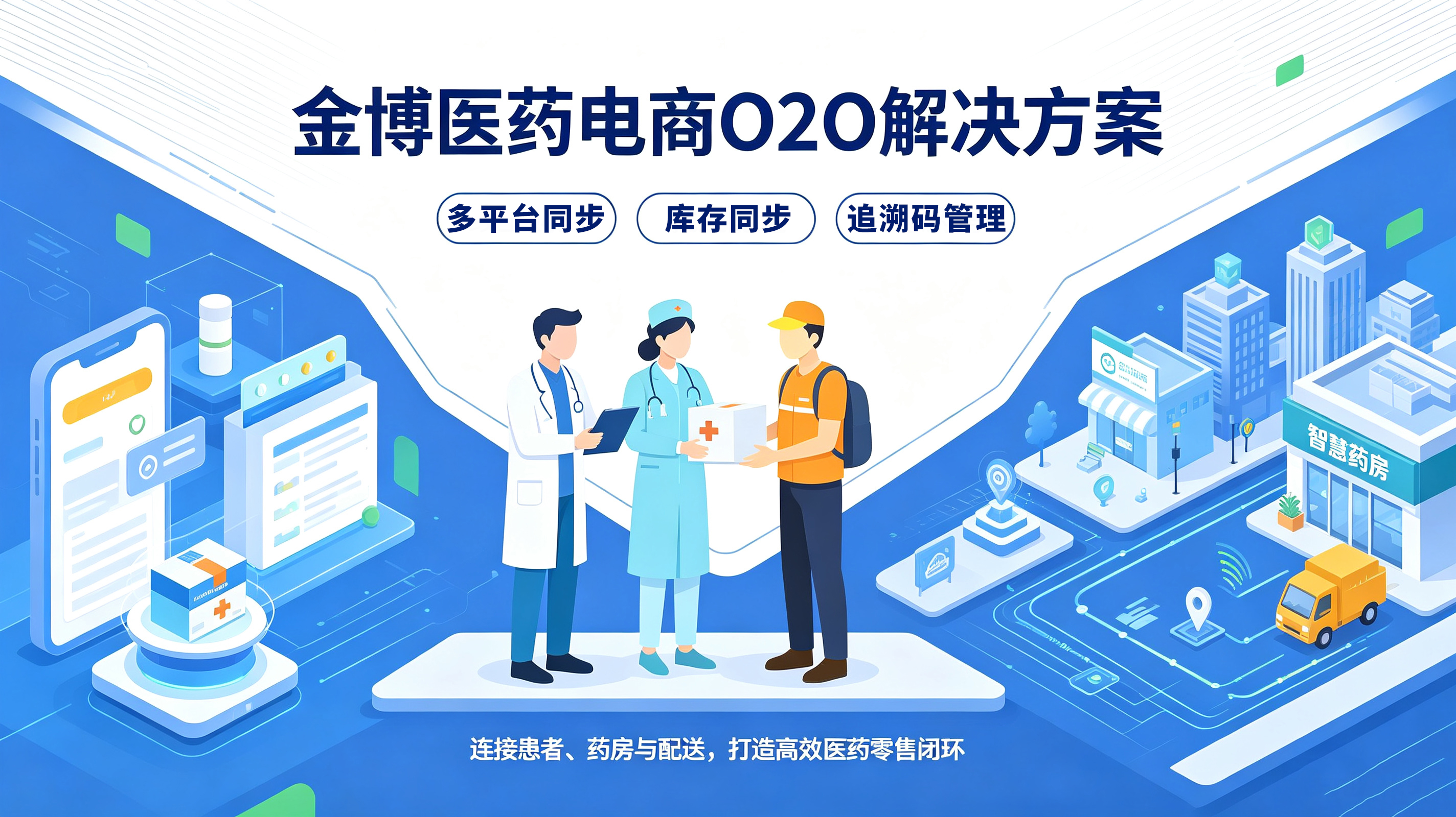 药店做O2O，订单越多越崩溃？金博云·瀚智医药电商一体化系统帮你全搞定！